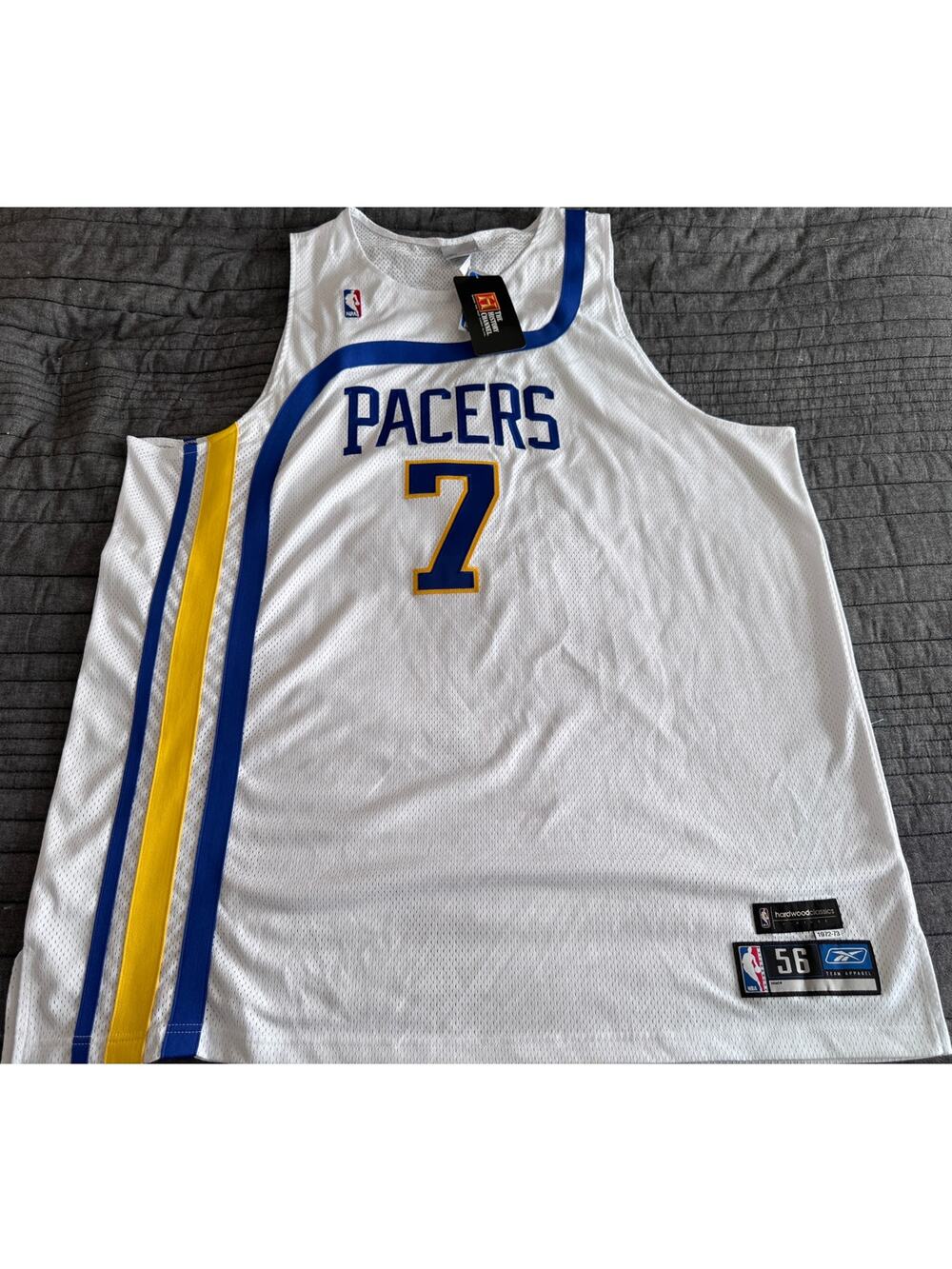 NWT Reebok Authentic Jermaine O'Neal NBA Indiana Pacers Jersey 1972/73 Size 56